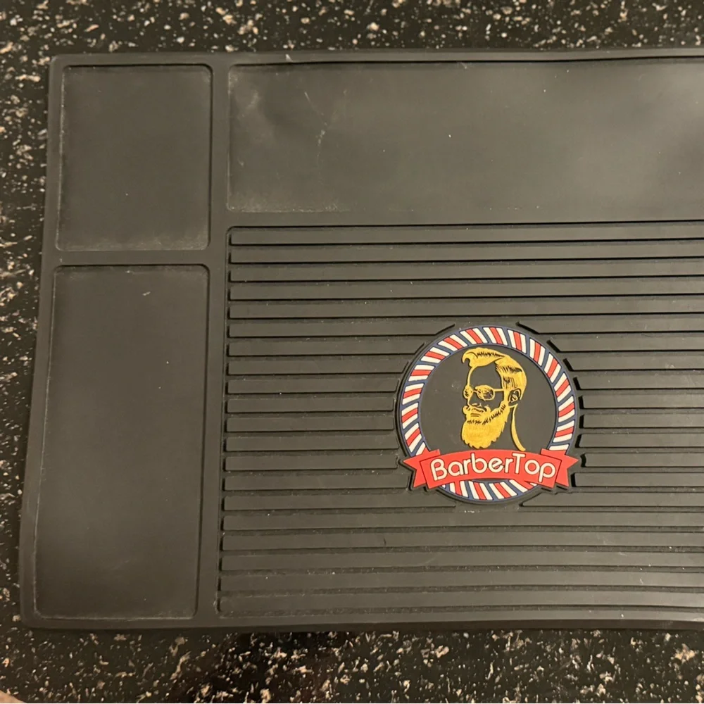 Barber Shop Black Magnetic Mat